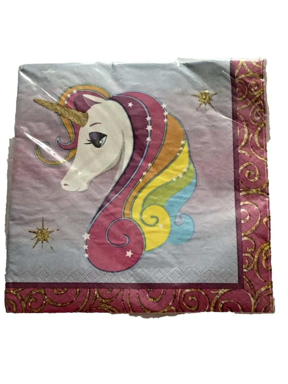 Birthday Party Kit Girls Unicorn PAPER PLATES & NAPKINS - 58 Pc